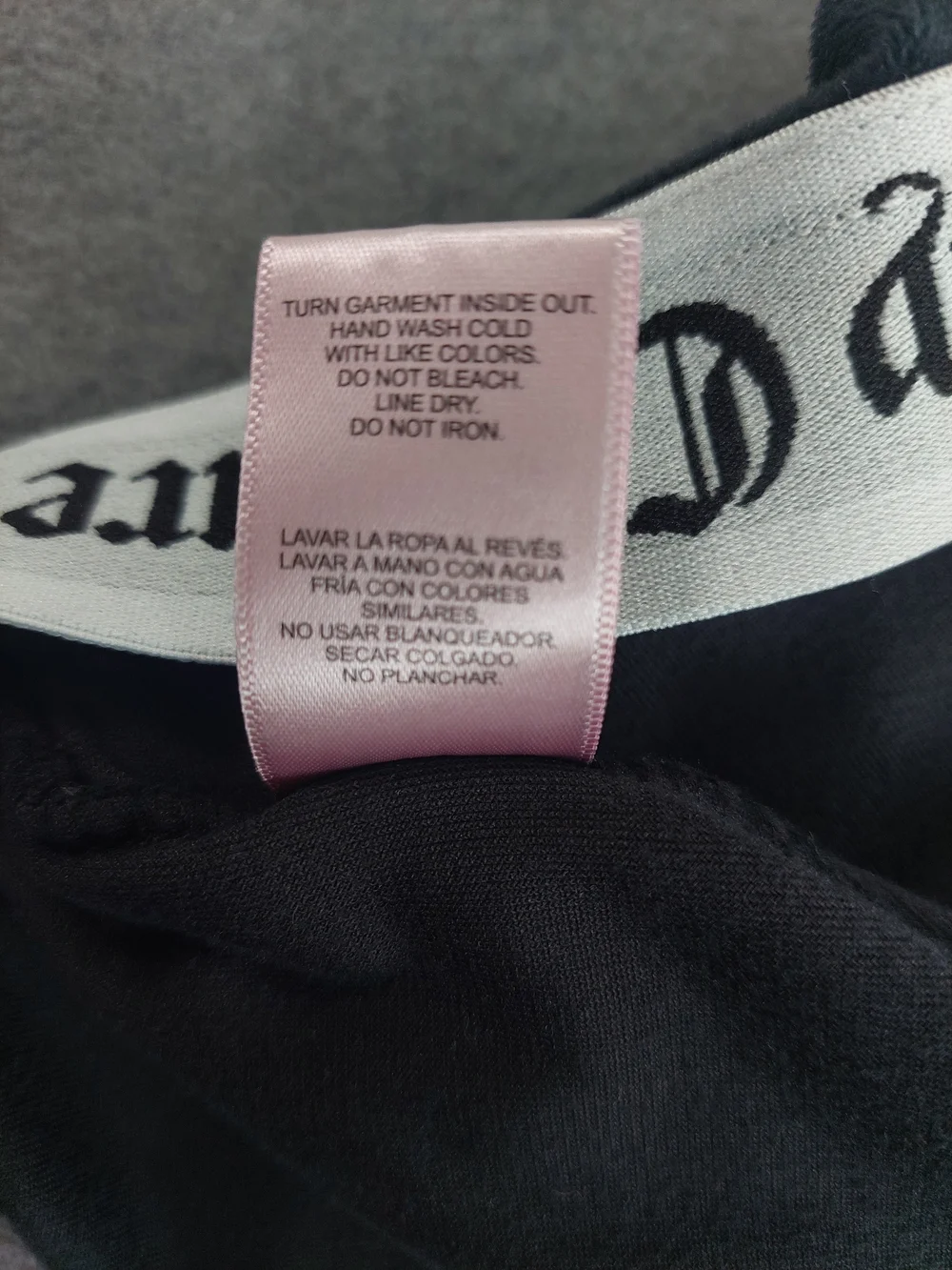 Juicy Couture Velour Sleepwear Pants Bling Logo Y2K Black Medium